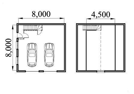 Garage Plan with Storage Loft 8080CL